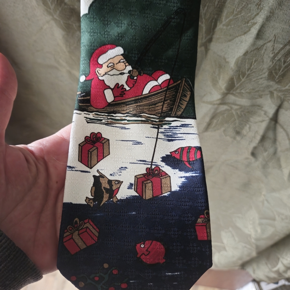 Hallmark Green and Red Santa Necktie